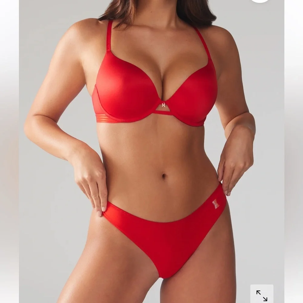 Savage X Fenty Goji Berry Red Core Microfiber Thong Panty